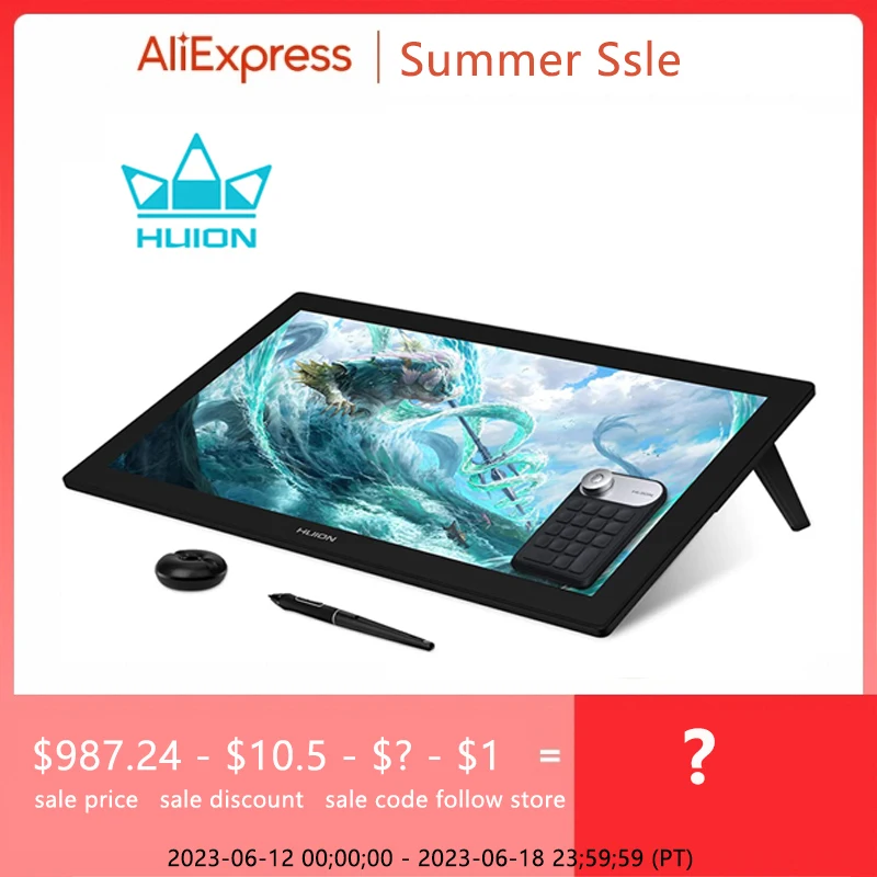 Huion Kamvas Pro 24 4k Uhd Graphics Tablet Monitor Fulllaminated 140