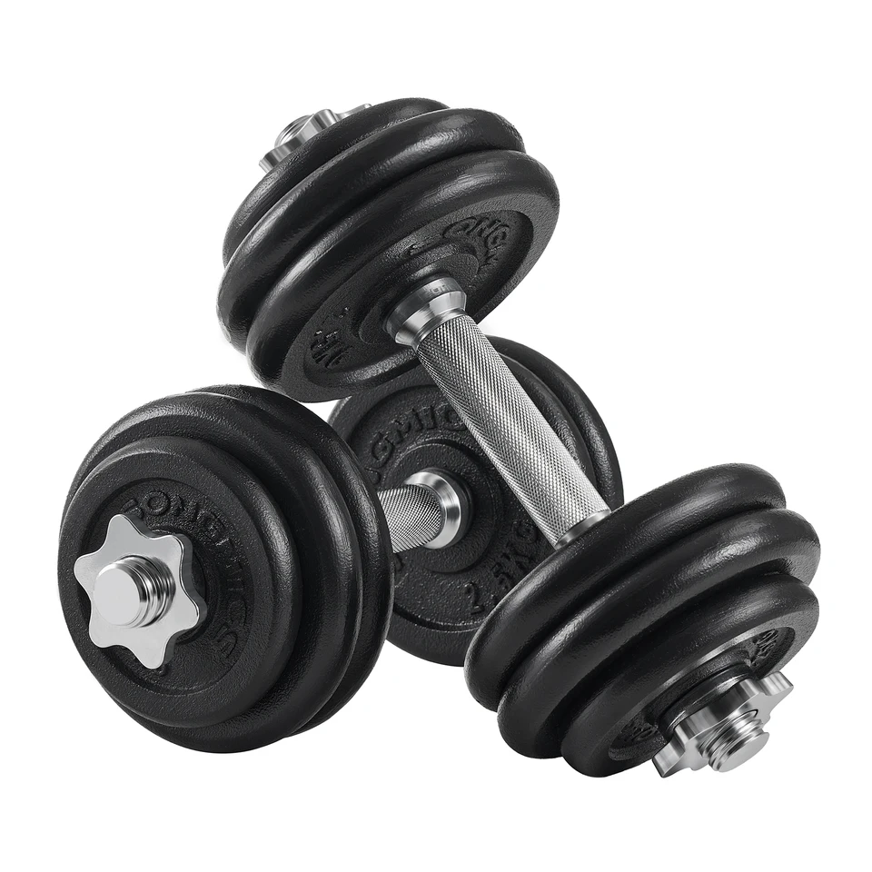 HOMCOM Halterset, 2-delige korte halterset, 2 korte halters, lange