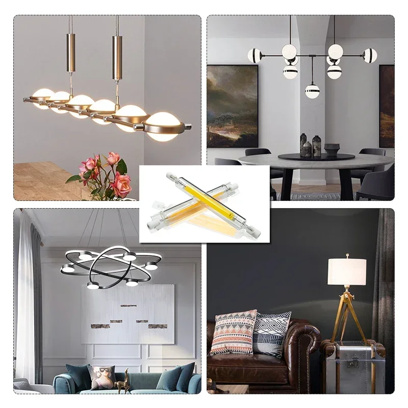 LED R7s COB 유리관, Lampada LED 램프, 옥수수 전구, 가정용 할로겐 램프 교체, 5W, 10W, 20W, 78mm, 118mm, J78, J118, AC 220V, 110V