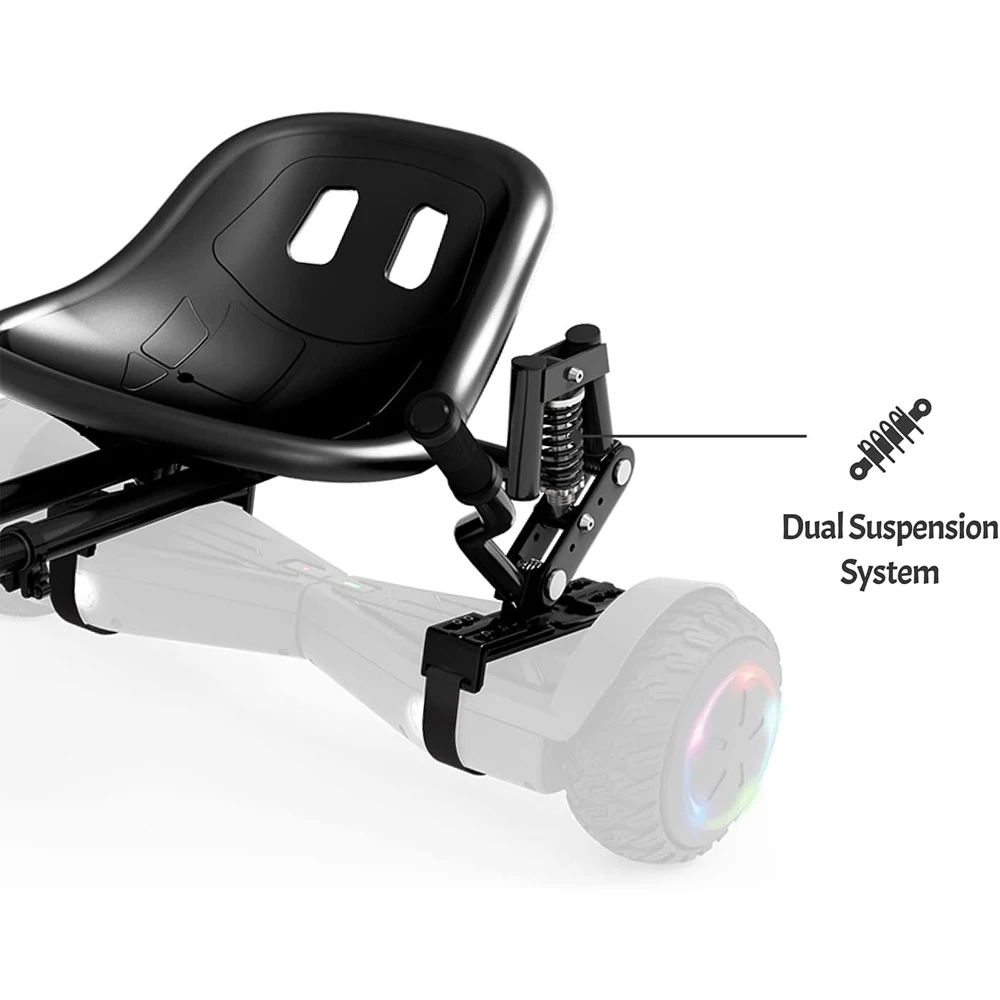 Universal Hoverboard Attachment-Converts Hoverboard to Sit Down Electric Go Kart with Rear Suspension for Off Road Riding