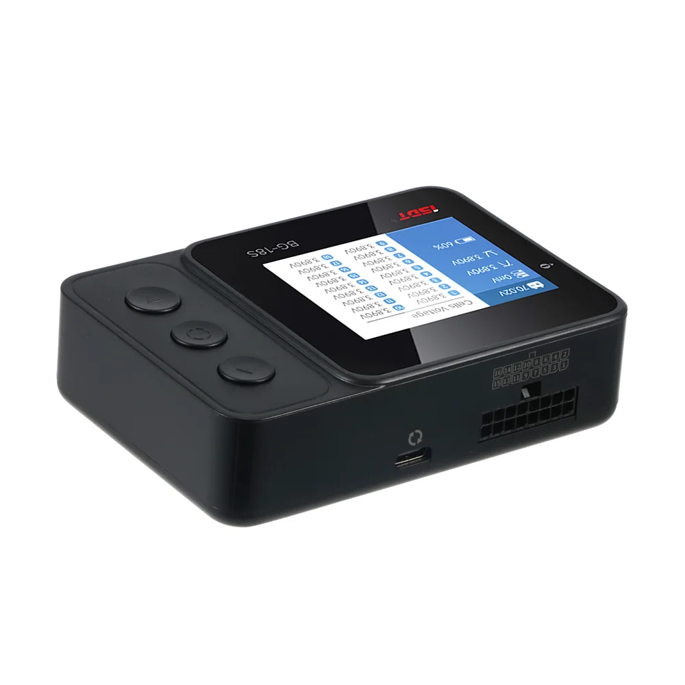 ISDT BG-18S Проверка батареи 1-18S LiPo LiFe LiHv Тестер напряжения батареи Измеритель емкости для радиоуправляемого вертолета, самолета, автомобиля thumbnail 6