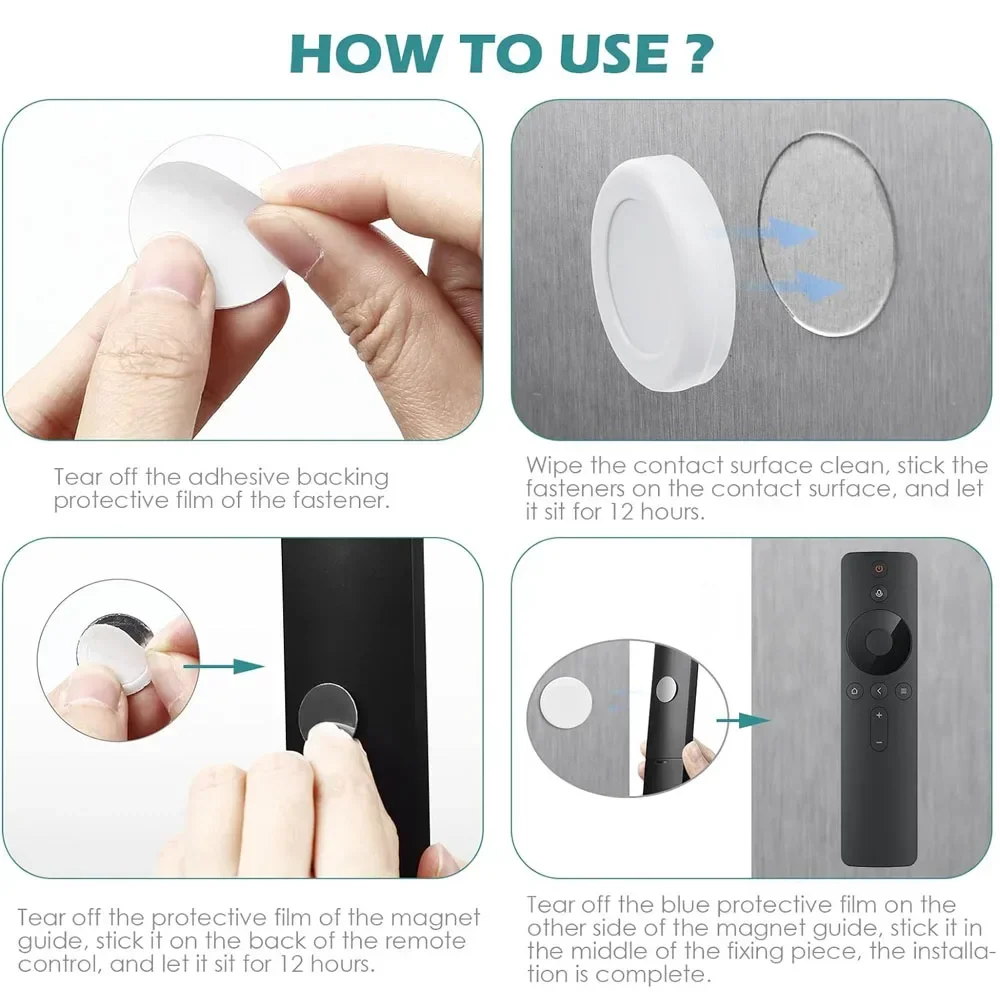 4PCS Strong Magnetic Hooks Home Office Wall-mounted Remote Control Magnet Holder Keys Anti-Lost Hanging Hanger Organizer Hook