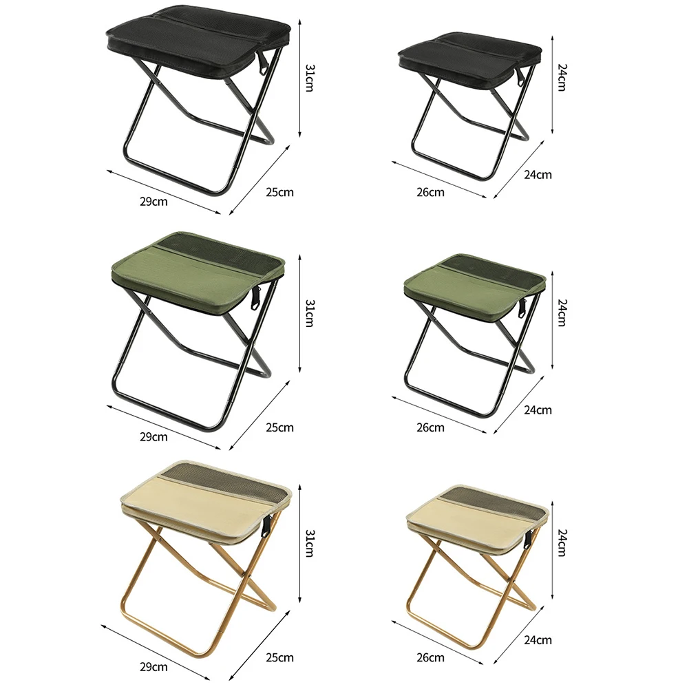 Tabouret de pêche pliant avec sac filet intégré - Léger et compact pour le stockage
