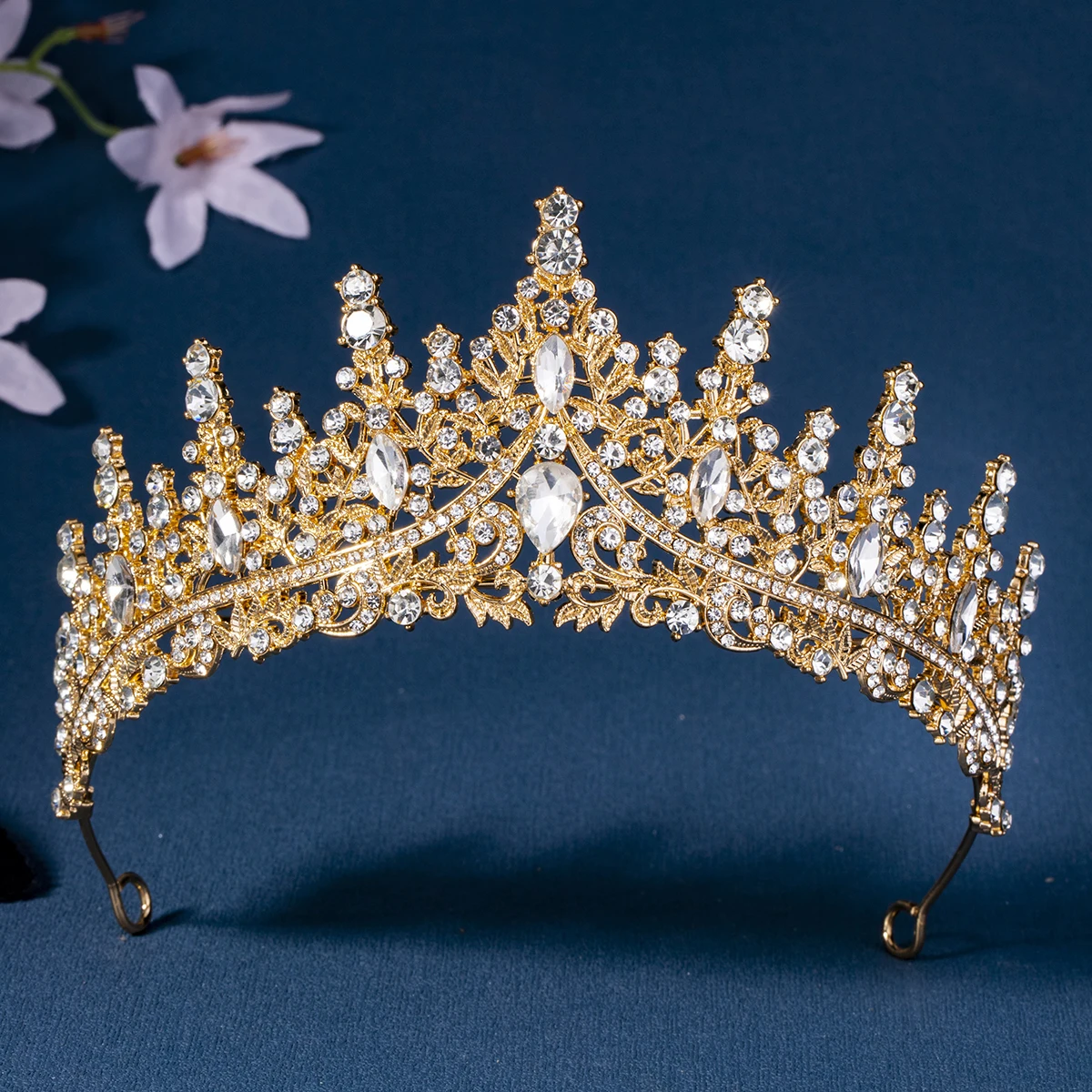 Corona Regina E Tiara Principessa Con Strass – Copricapo Elegante Per Sposa, Compleanno, Ballo E Cosplay, Argento - 2