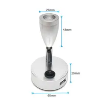 12V 24V Reading Light LED RV Interior 2W with USB Port 5V 2A Swith Spotlight for Boat, Yacht,Caravan Camper Trailer Dorm 3 color 2
