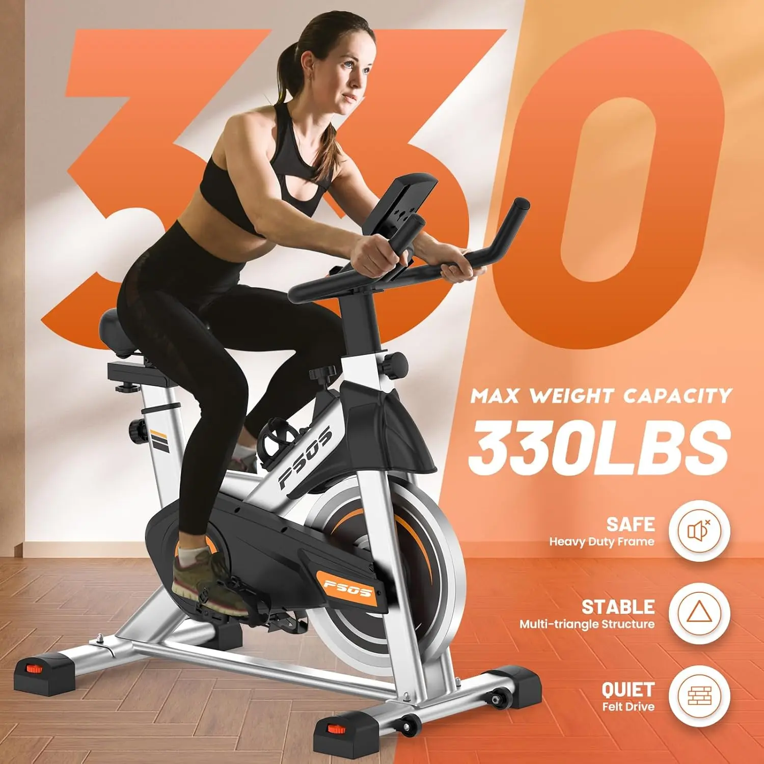 Bike, Stationary Bikes for Home Gym,Workout Bike With Belt Drive,Indoor Cycling Bike With Digital Display & Comfortable