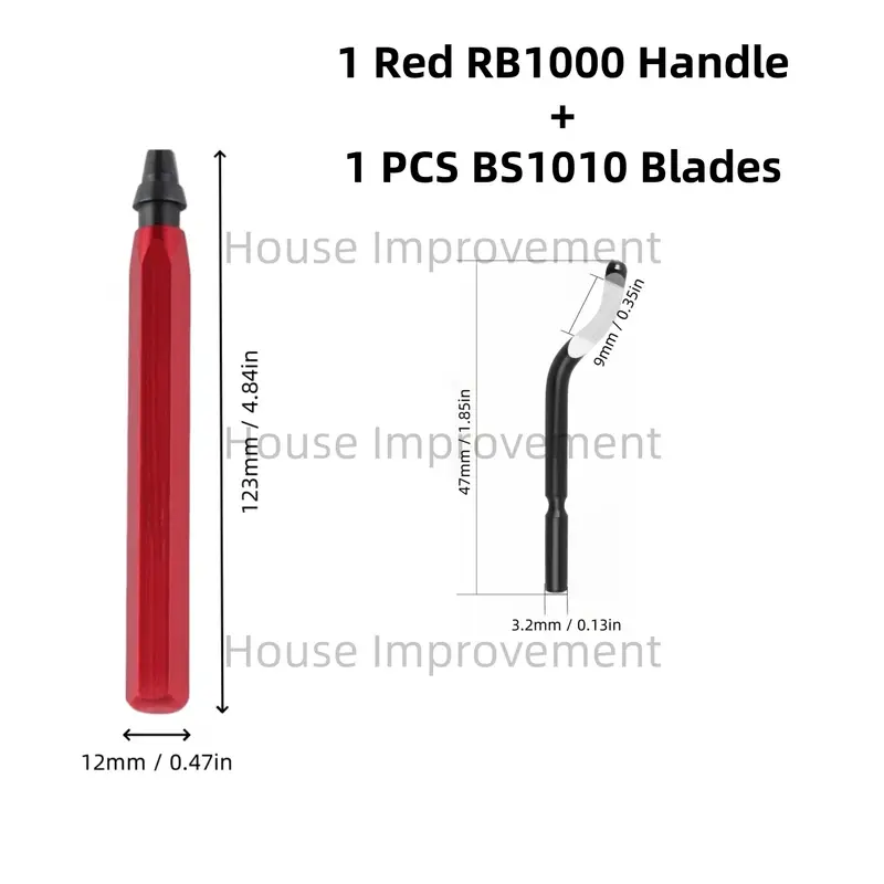Deburring Tool Set with 11pcs High Speed Steel Swivel Blades Burr Removal Tool for Metal Resin PVC Pipes Copper Plastic Aluminum - Image 23