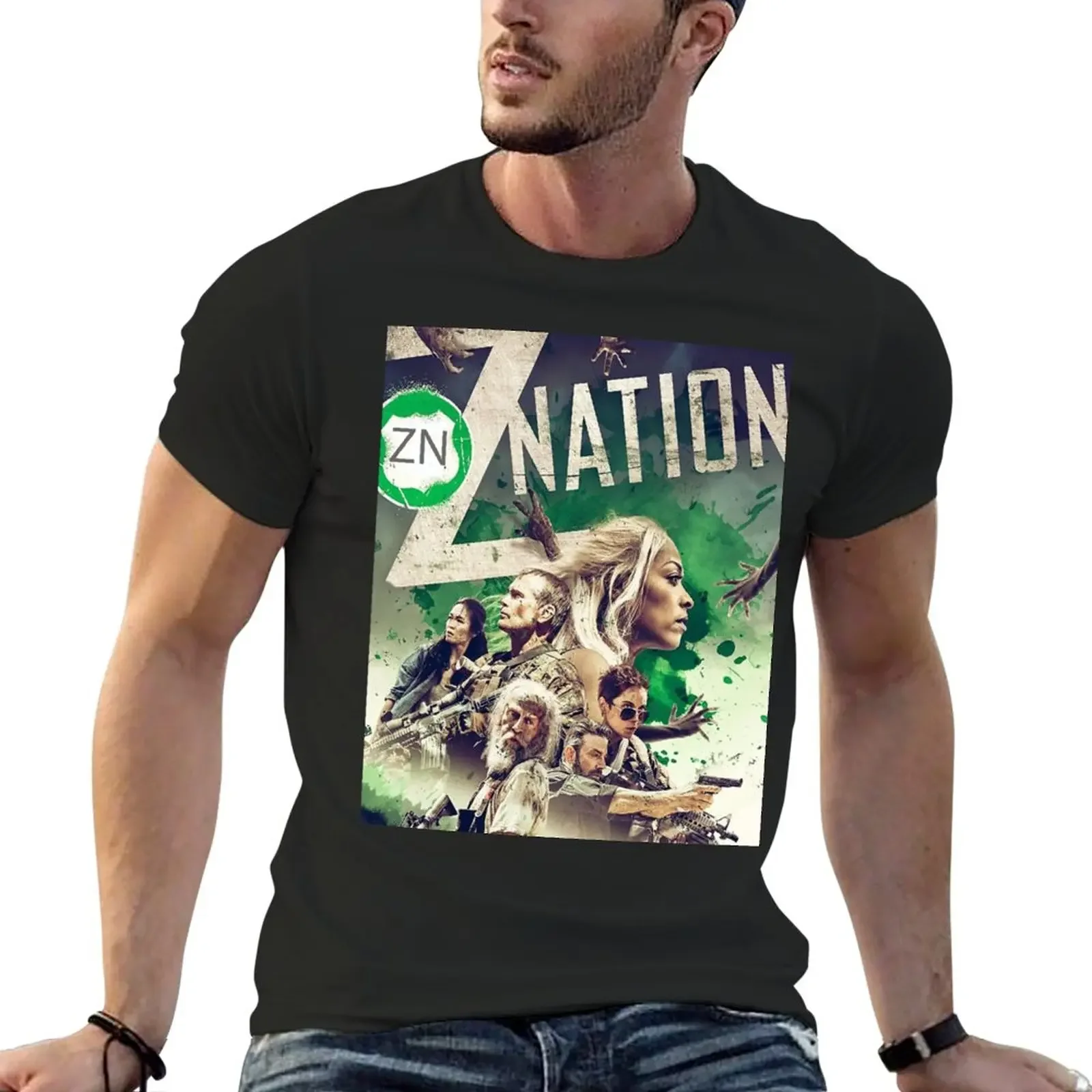 The Z-Nation Clash T-Shirt Plain Boys Animal Print Magliette Slim Fit Per Uomo