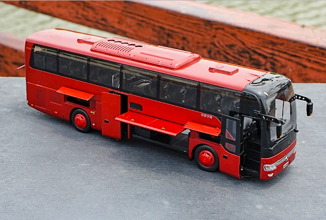 OEM 1/42 Yutong ZK6122H9 バスモデル OEM 1/42 Yutong ZK6122H9 bus model Red static decoration