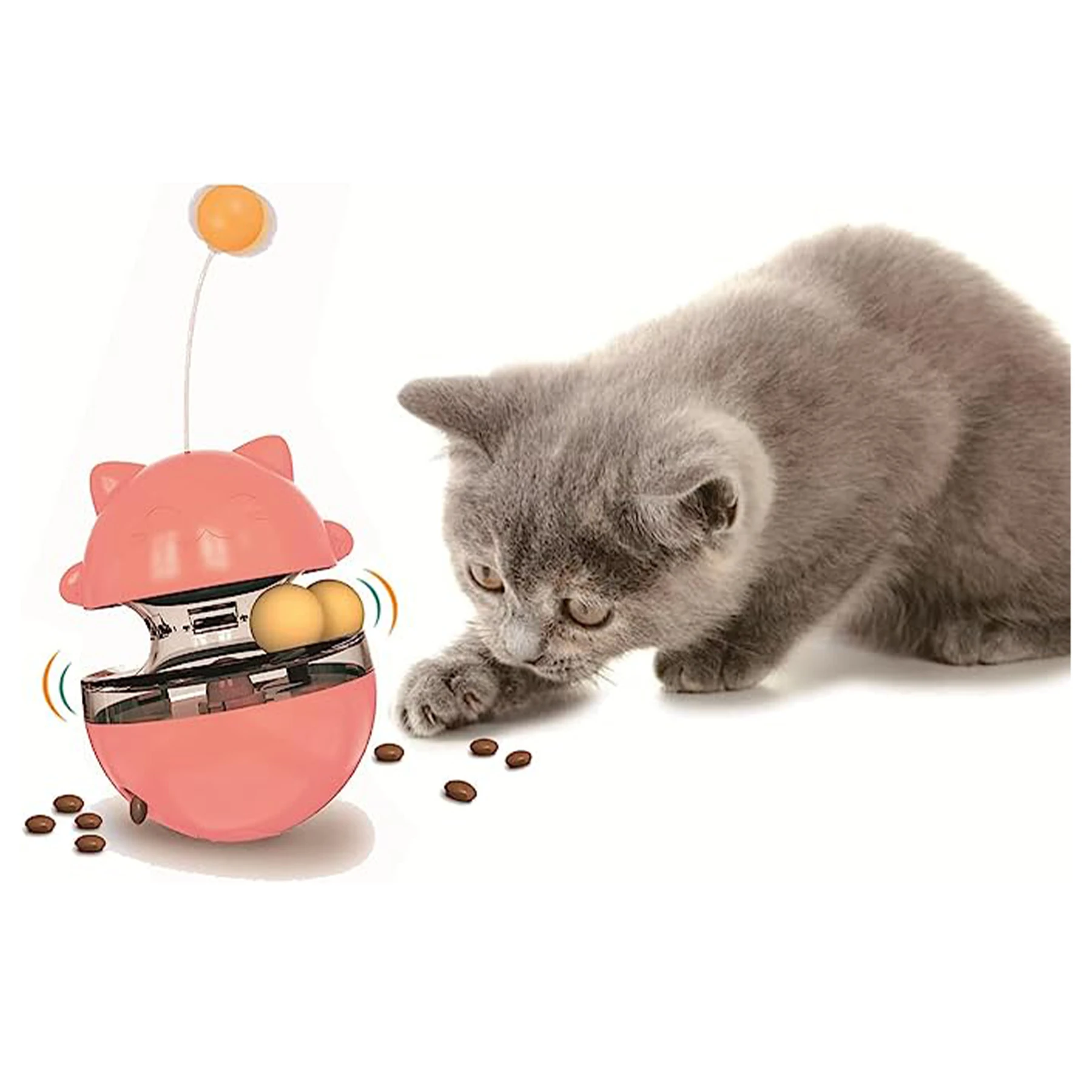 Pet Multifunctional Bowl, Cat Food Toy Bowl, Non-Tipping Interactive Ball  Cat Food Puzzle Feeder, Cat Food Puzzle Toys