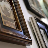 9-21/set American Retro Home Wall Hanging Deer Head Art Oil Painting Photo Solid Wood Photo Frame Wall Ornament Home Decoration 2
