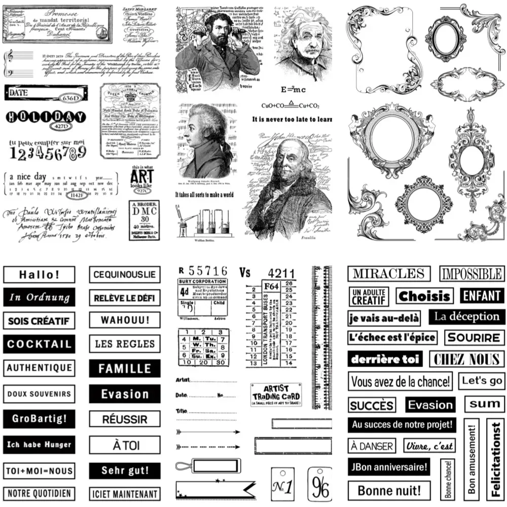 11*16cm Retro Label Border Clear Stamps Vintage Silicone Stamp for DIY Scrapbooking Card Making Craft Decoration Rubber Stamp clear stamps clear rubber stamps