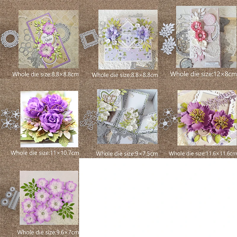 Xldesign-金属ステンシル,花の葉の形,スクラップブックの削減,アルバム