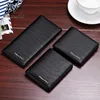WILLIAMPOLO 100% Genuine Leather Wallet Men Crocodile Pattern Men Card Holder Wallet Real Cowhide Wallets For Man 6