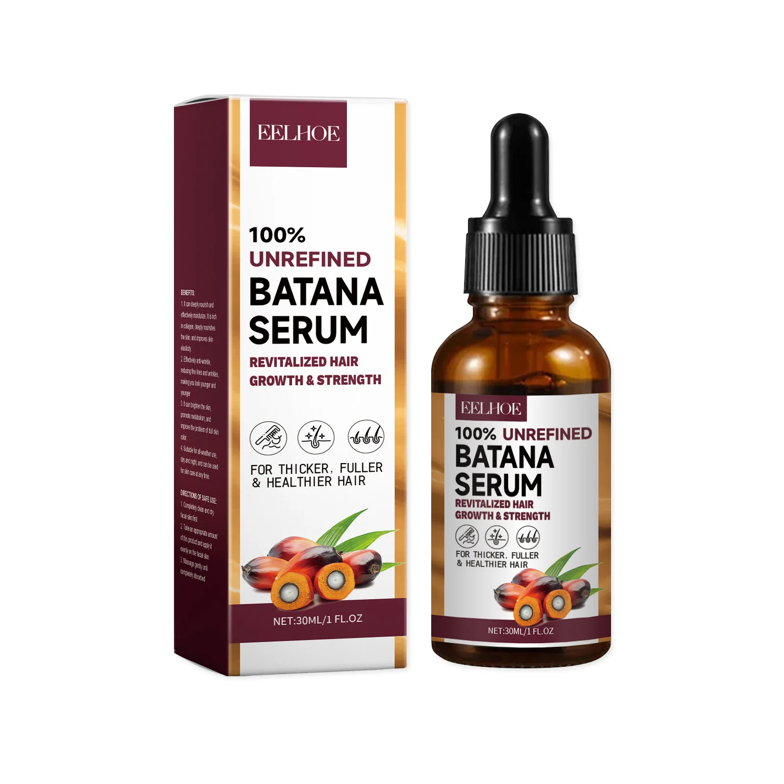 thumbnail image 1 of Champú y acondicionador para el crecimiento del cabello grueso, suave y con hidratación profunda con aceite de batana natural, tratamiento de queratina para cabello dañado, 1 of 5