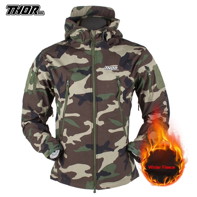 Men THORSOL Cycling Mountain Bike Soft Shell Jacket Thermal Fleece Road MTB Windbreaker Bicycle Clothing Ciclismo Ropa De Hombre