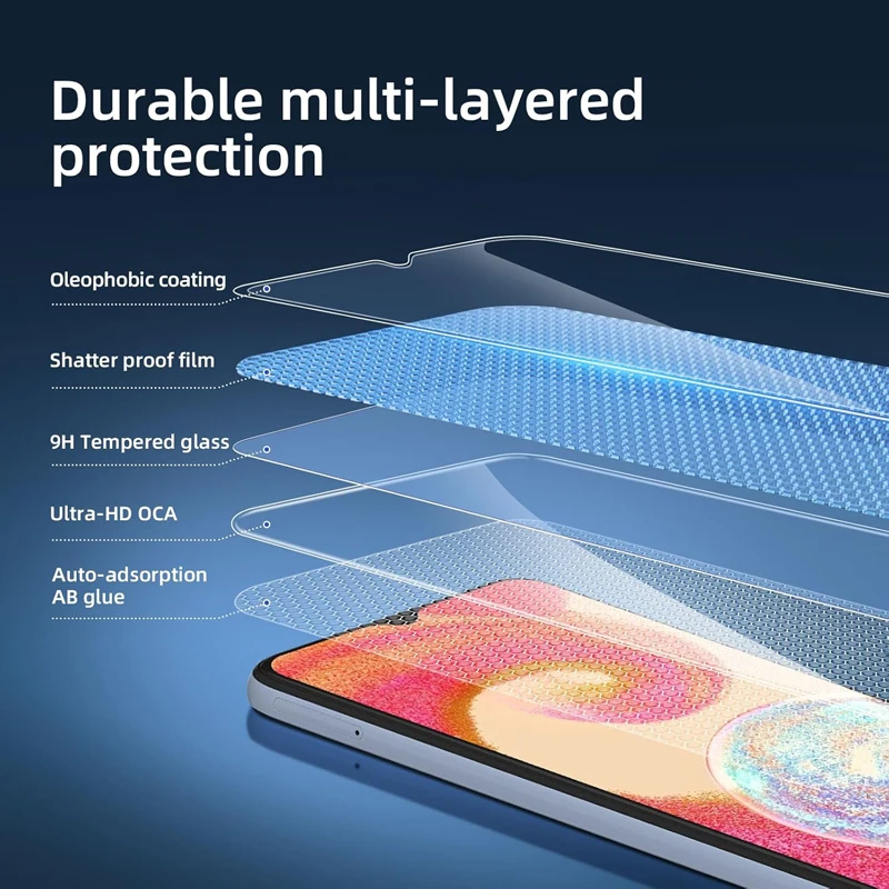 HD Crystal 9H Tempered Glass Screen Protector Film - Transparent and Protective Phone Glass