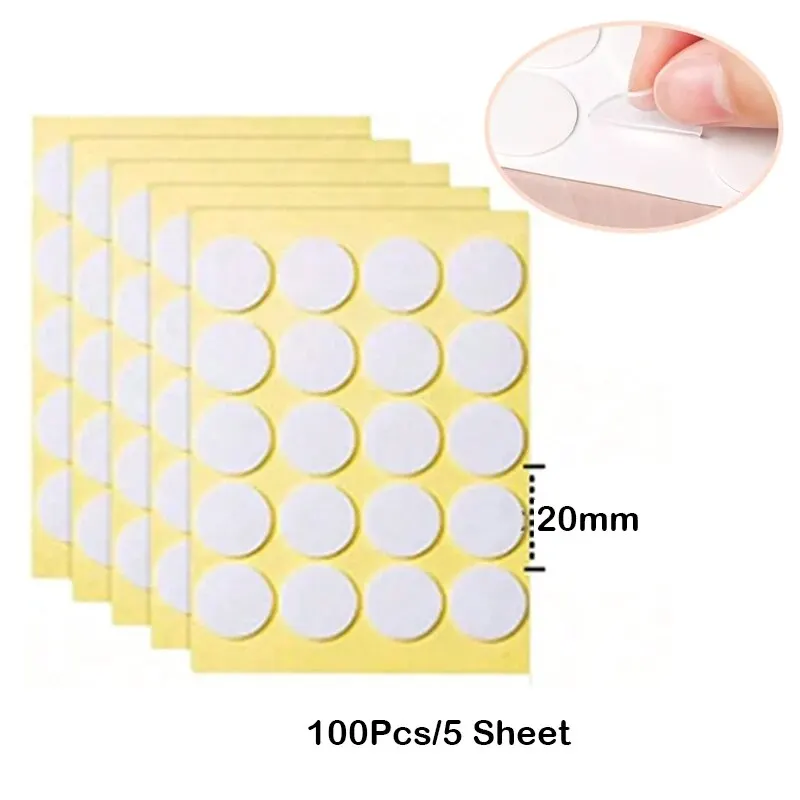 Candle Wick Stickers - Transparent Heat Resistant Double-Sided Adhesive for DIY Candle Making (400/100 Pack)