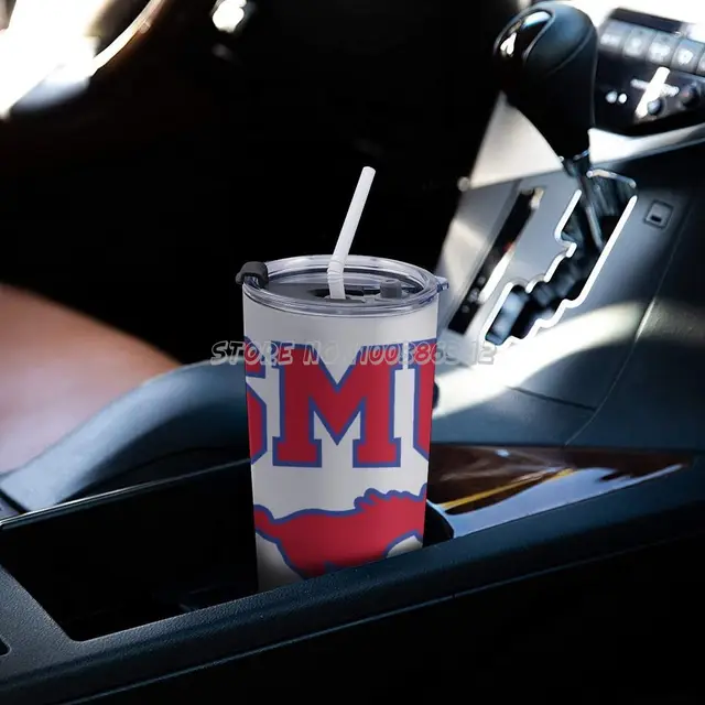 Smu Blue Logo És Red Travel Bögre Jégpohár 304 Rozsdamentes Acél Vákuum Szigetelt Autó Kupa Kávé Southern Metodista Egyetem - Image 5