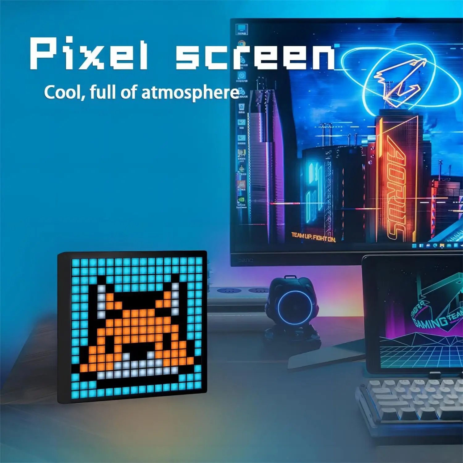 LED Pixel Matrix Bluetooth Smart Display 64x64 RGB Digital Lamp Panel DIY Art Display Gaming Anime Room Decor Frame APP Control 3