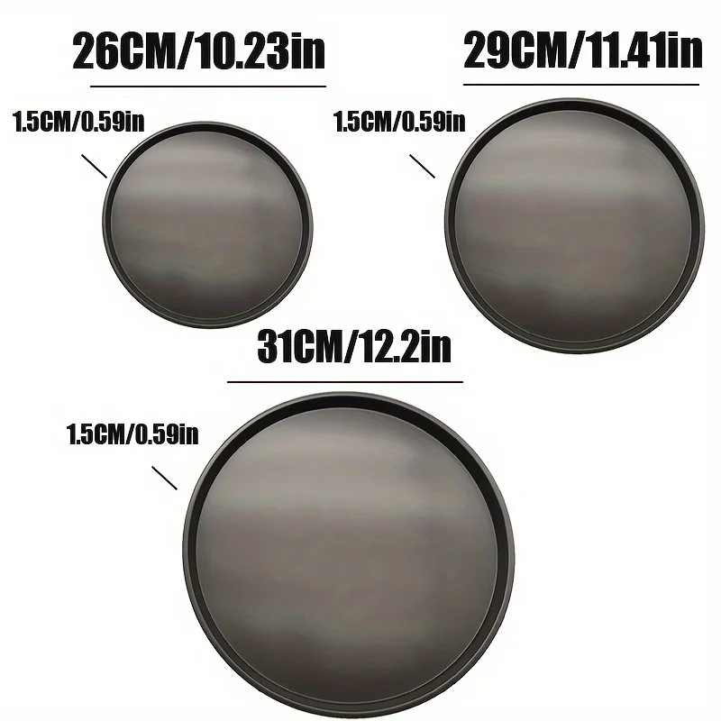 10", 11", or 12" Carbon Steel Pizza Pan - Oven Baking Pie Mold - Kitchen Gadgets