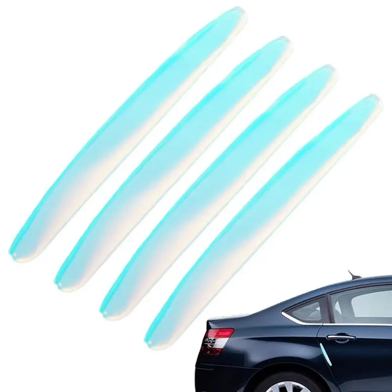 

Car Anti-Collision Strip Noctilucous Anti-Collision Patch Bumper Guard Strip 4pcs Anti-collision Strip Anti-bumping Sticker