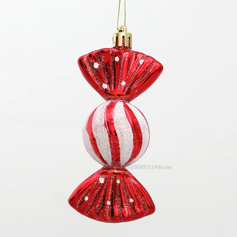 14PCS Christmas Lollipop Candy Cane Pendant Xmas Tree Hanging Ball Ornaments Christmas Decorations for Home 2026 New Year Gift
