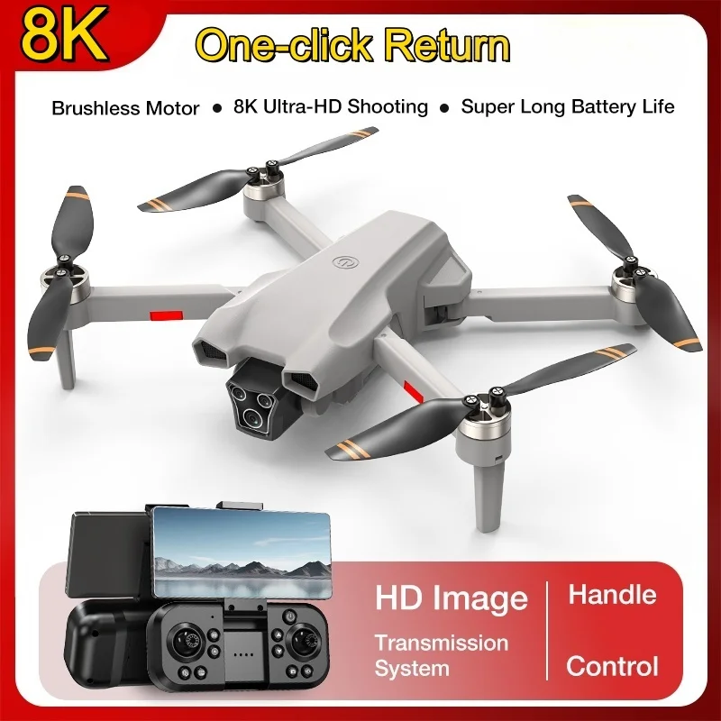 Drone 8K Pliable avec 3 Batteries - Longue Autonomie, Transmission HD