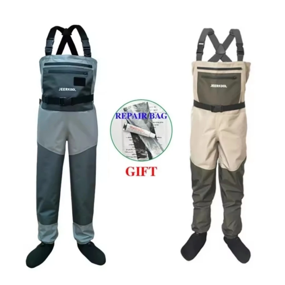 Fishing Waders Durable and Comfortable Breathable Stocking Foot Chest Wader Kits for Men and Women Farm Clothes fly fishing waders