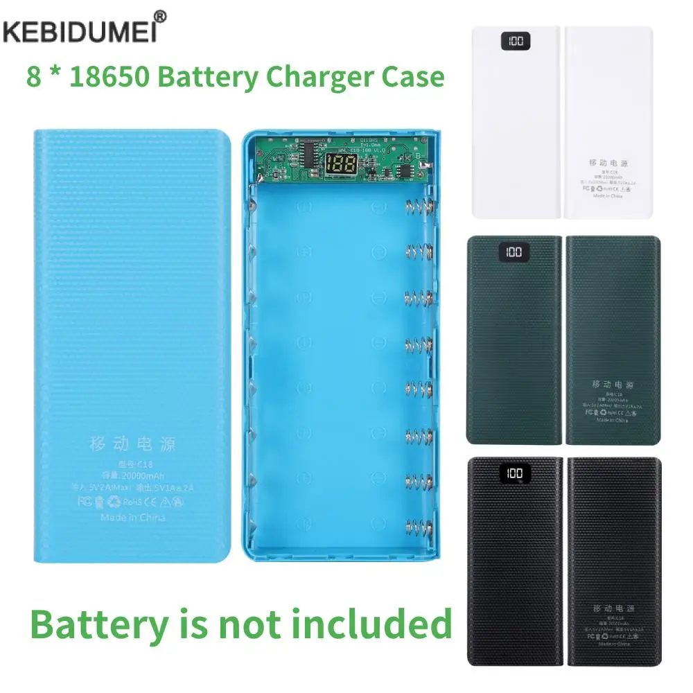 818650BatteryChargerCoverPowerBankCaseCuteDIYBoxDualUSB