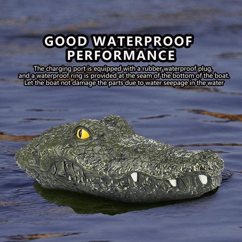 Halloween prank toy boat remote control simulation animal crocodile boat 2.4G electric simulation water floating Toys 2