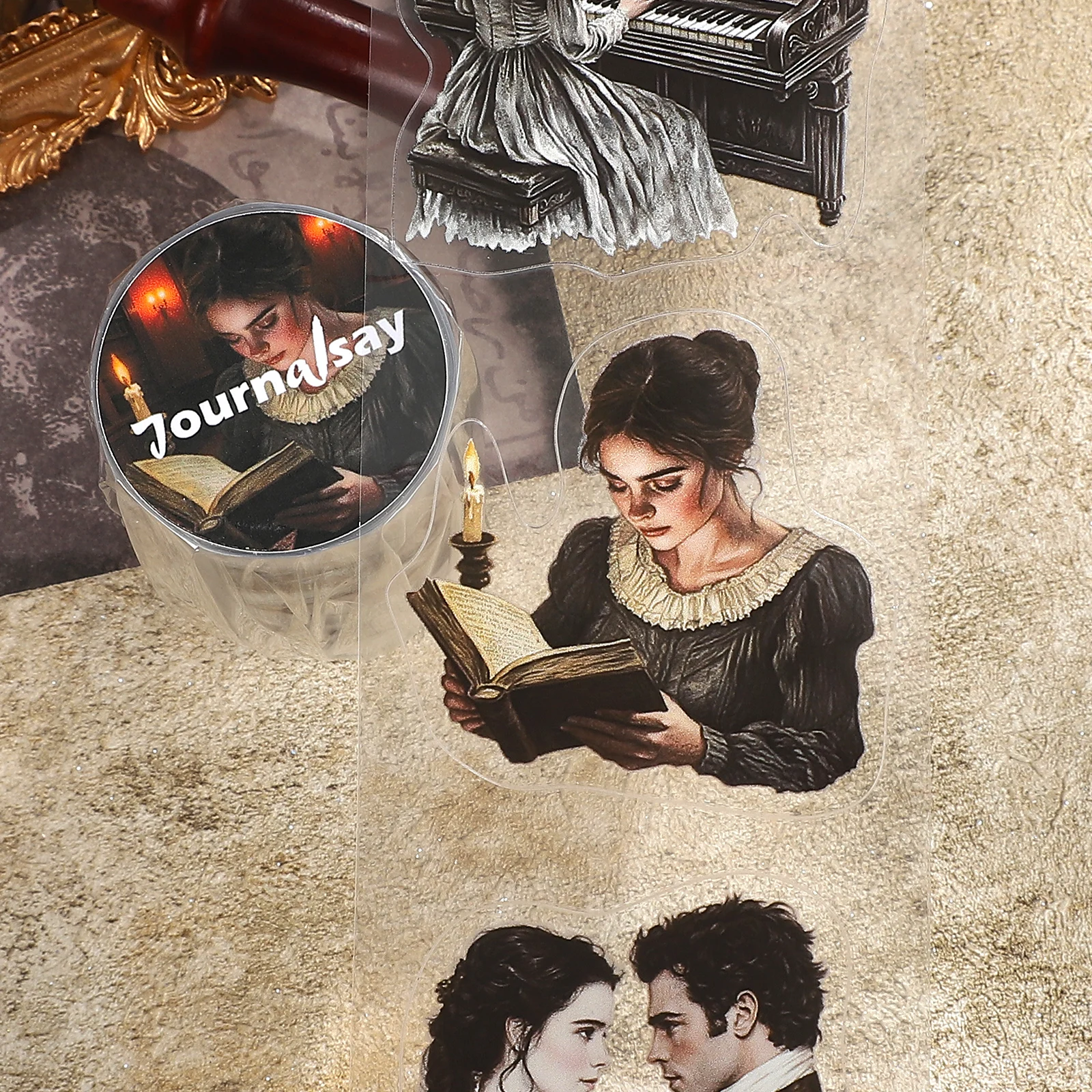 60mm*200cm 그녀의 설득력 시리즈 빈티지 캐릭터 풍경 PET 테이프 창의적인 DIY 저널 재료 콜라주 문구류