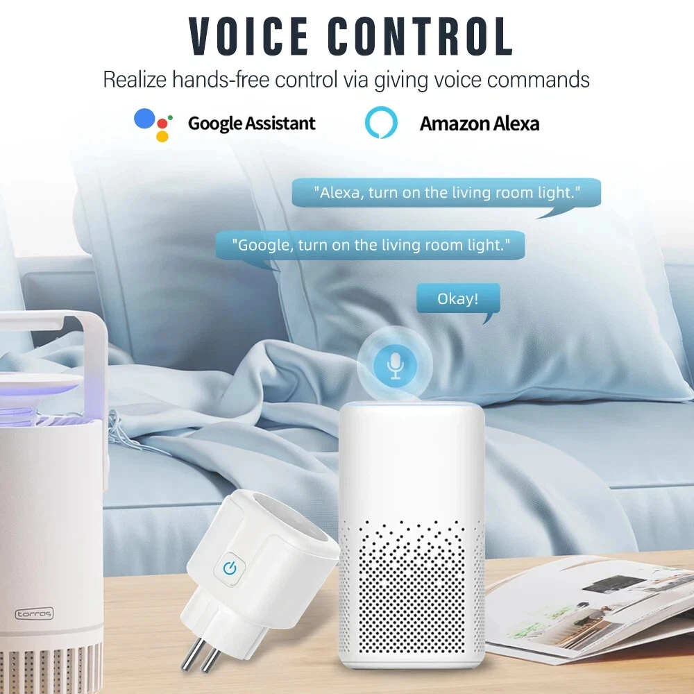 Tuya WiFi/ZigBee 3.0 Smart Plug EU Socket Outlet 16A/20A Power Monitor Timer Remote Voice Control Alexa Google Home Smart Life