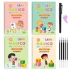Magic Writing Book in Portuguese Calligraphy Notebook Montessori Kids Reusable Educational Calligraphic Letter Practice Toy 6