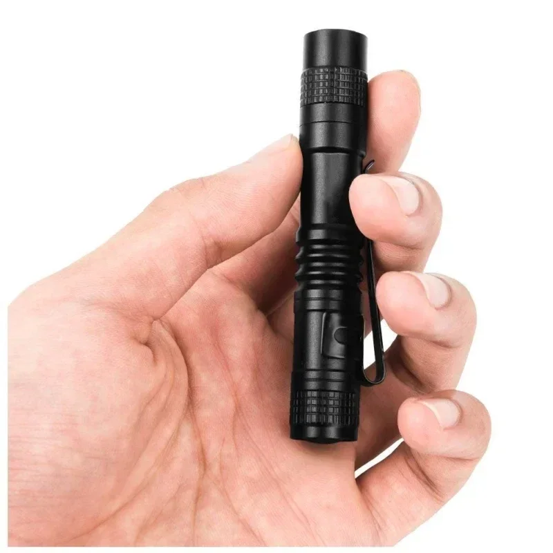 Description Picture 2 of item4 PCS Super Small Mini LED Flashlight Torch Handheld Portable Pen Light Linterna Pocket Torch for Camping Fishing Lantern Lights