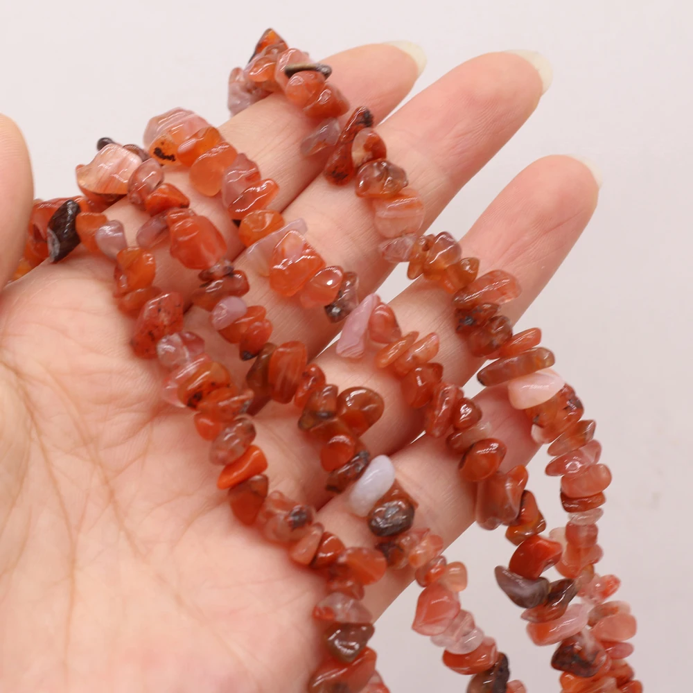 

Natural Irregular Freeform Chip Gravel Beads Red Agate Stone Loose Beads For Jewelry Making DIY Bracelets Necklaces Accessories