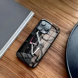 Enhanced Glass Design Phone Case with C - Canyon Pattern - iPhone 14 Plus (Black1)