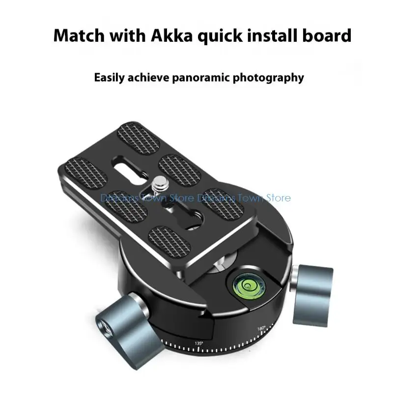 HX6A Arca Swisses 호환 파노라마 삼각대 헤드 360도 회전 헤비 듀티 5kg DSLR 용 알루미늄 합금 카메라 마운트