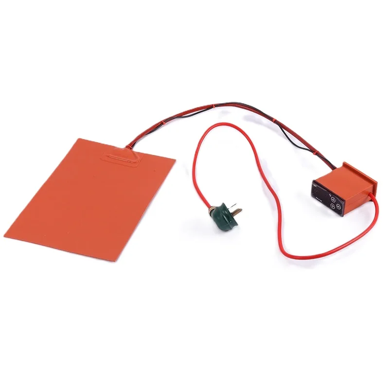 110V/220V Flexible Silicone Rubber Heating Pads Electric Heater Plate Mat 3M Adhesive Digital Temperature Controller Thermostats 6