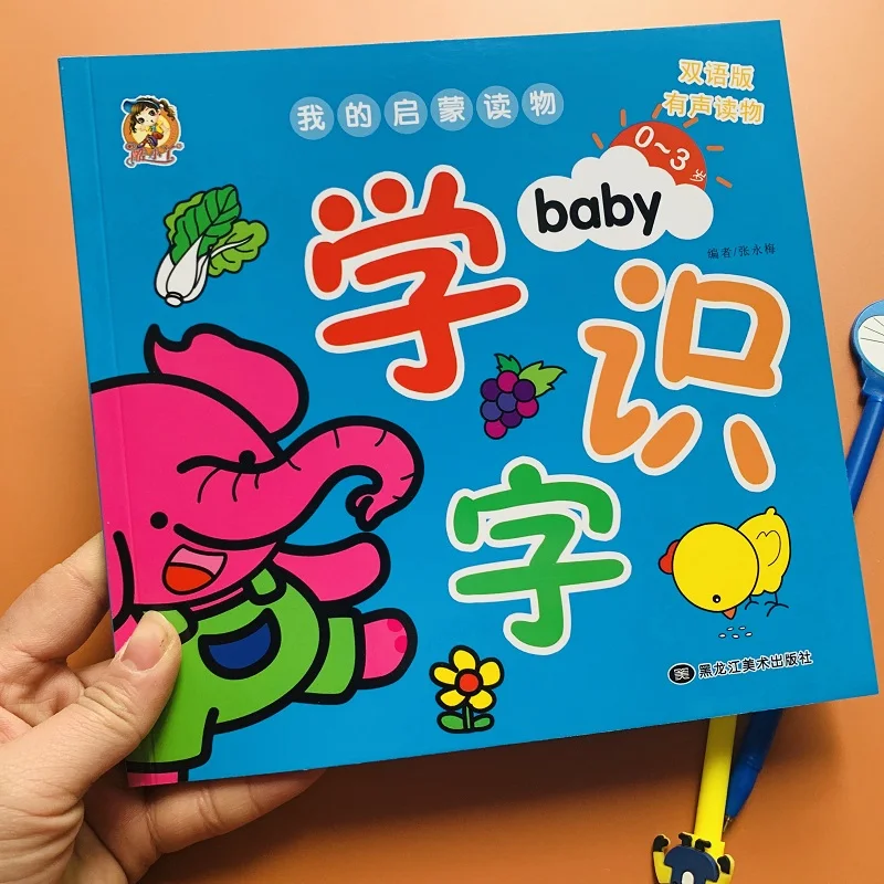 

Preschool literacy Learn Chinese characters hanzi Pinyin Book for Kids Children Early Education Age 3-6 Chinese And English