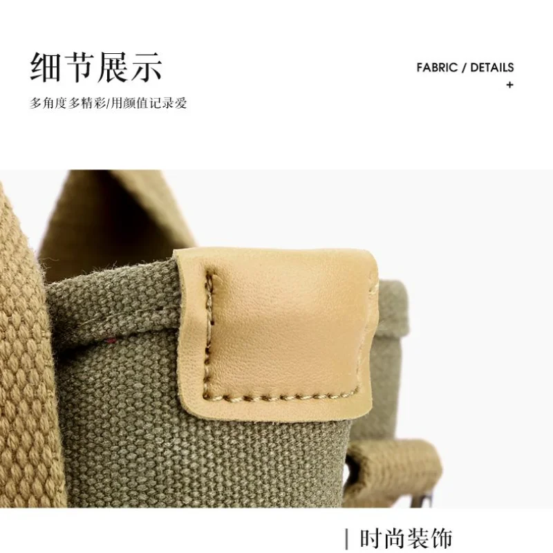 2023 New Women Canvas Bag Multi-pocket Crossbody Bag for Women Mothers Small Leisure Carry-on Bag One Shoulder