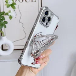 FLYKYLIN Luxury Plating Clear Glitter Butterfly Phone Case - Shockproof Shell for POCO C71 (5)