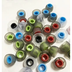 Enhanced Spiral Silicone Ear Tips - Comfortable Earphone Gel Covers & Earbud Cushions (3 Pairs) (Black Green(SML))
