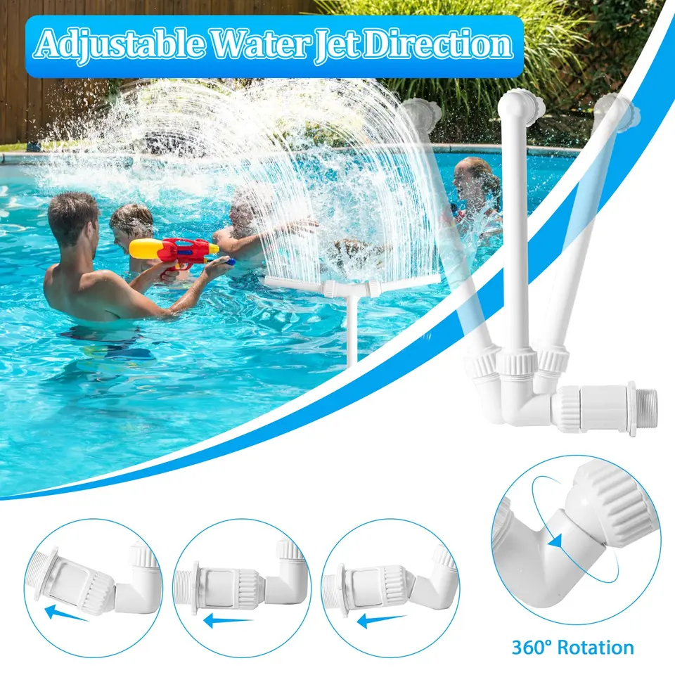 Fontana A Getto Per Piscina, Fontana A Spruzzo Per Piscina A Flusso Regolabile Fontana Di Raffreddamento A Cascata Con Aeratore Per Piscina 92359469