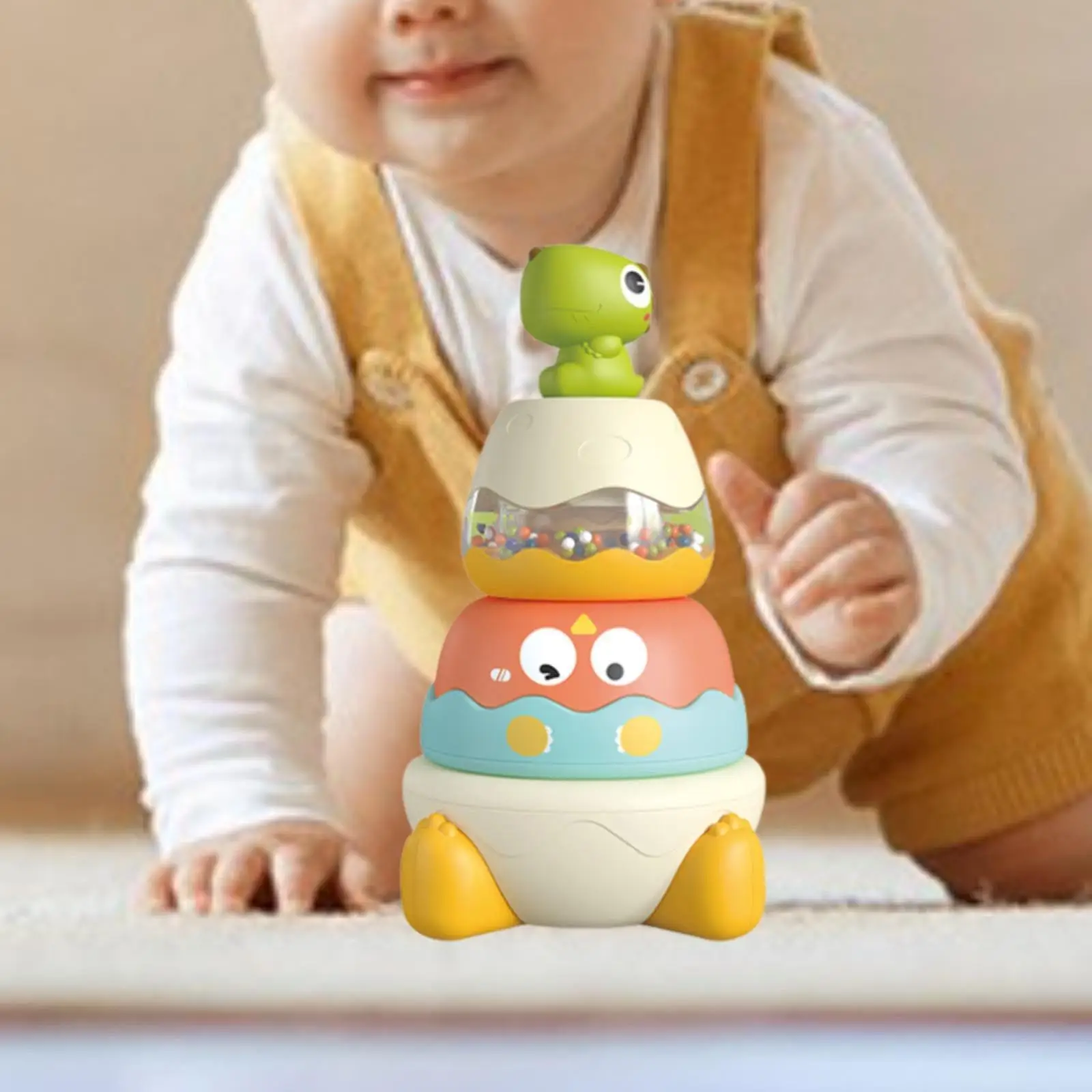 Stacking and Nesting Baby Toys with Dinosaur Figure for Boys Birthday Gifts