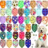 50Pack Flower Floral Dog Bandanas Scarf  with Flower Patterns