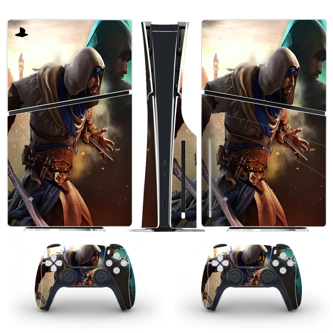 PS5 슬림 디스크 스킨 스티커, 콘솔 및 컨트롤러 2 개용 데칼 커버, 비닐, 새로운 게임