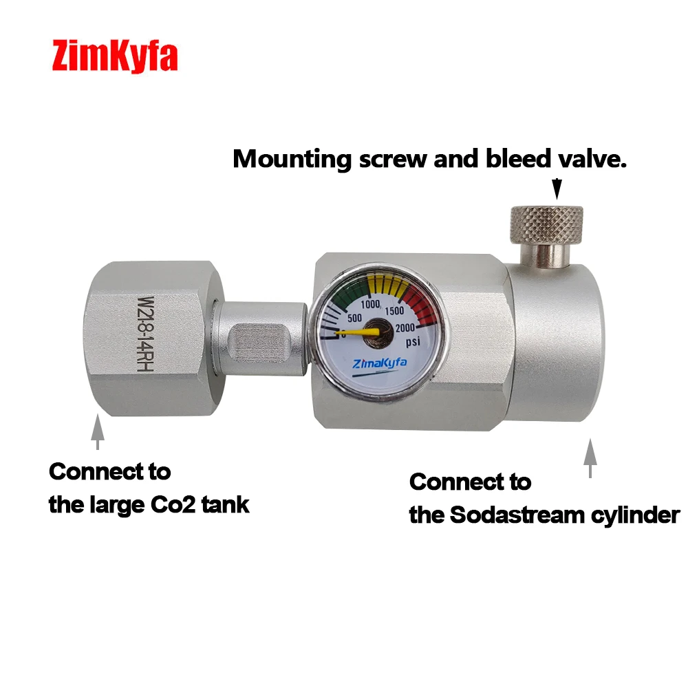 Adapter stacji uzupełniania CO2 do butli do szybkiego łączenia z diodastreamu DUO Art Terra ze zbiornika na dwutlenek węgla CO2