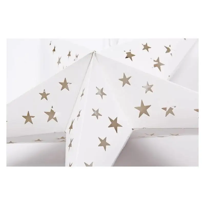 New Christmas Paper Five-star Home Decore Pendant Christmas Star Decoration Three-dimensional Laser Five-pointed Star