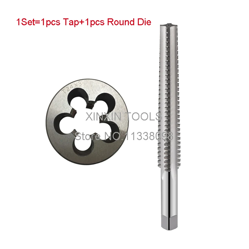 Tr12 Thread 2PCS HSS Right Left hand Trapezoidal thread tap and Die set TR8 TR10 ...